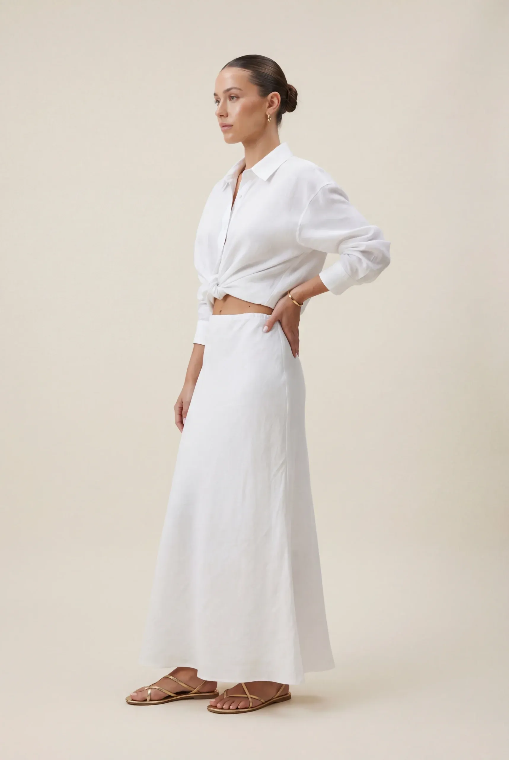 skirt and shirt white