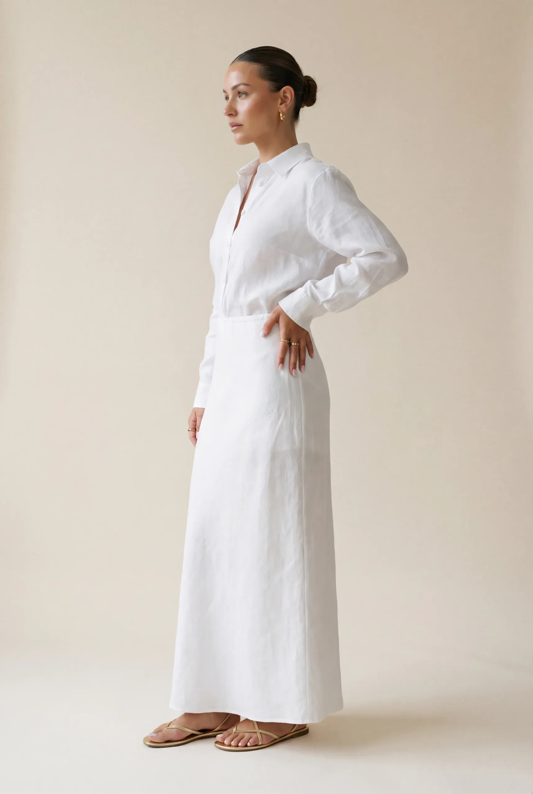 skirt and shirt white